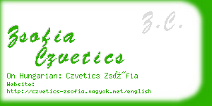 zsofia czvetics business card